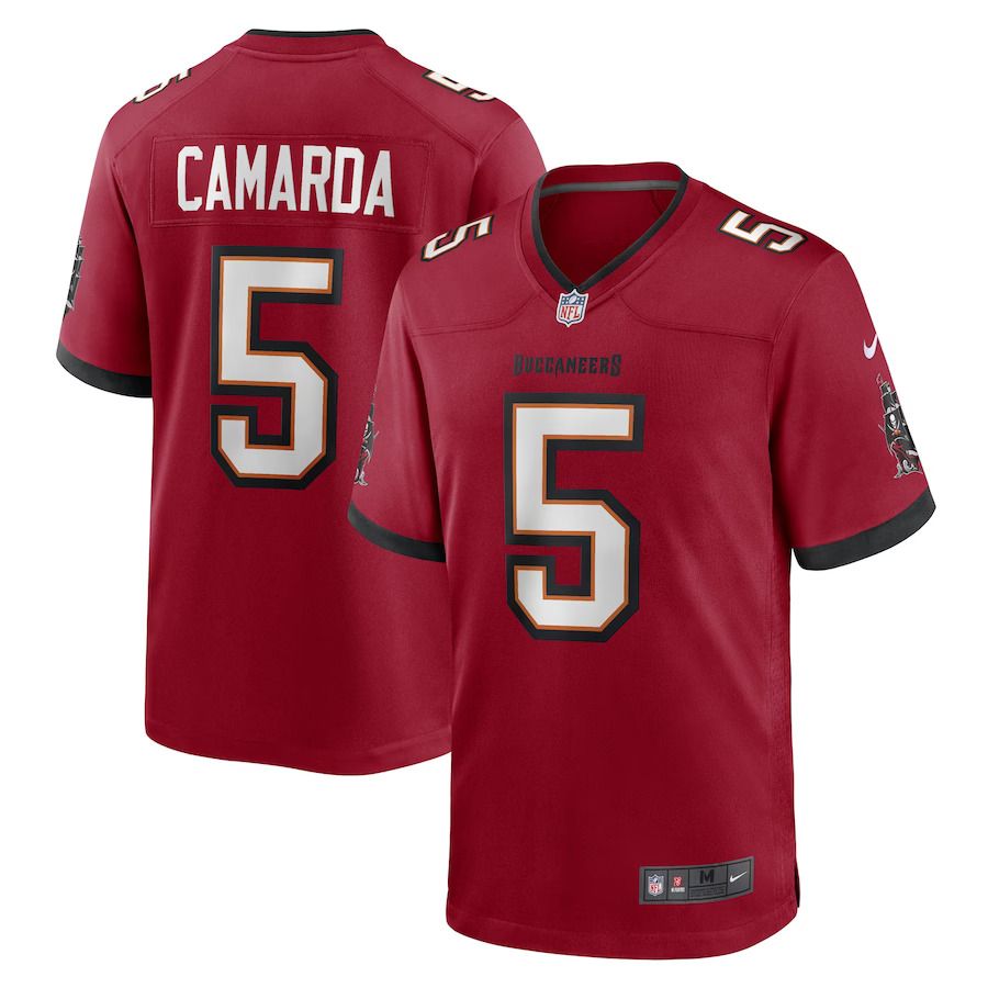 Men Tampa Bay Buccaneers #5 Jake Camarda Nike Red Game Player NFL Jersey